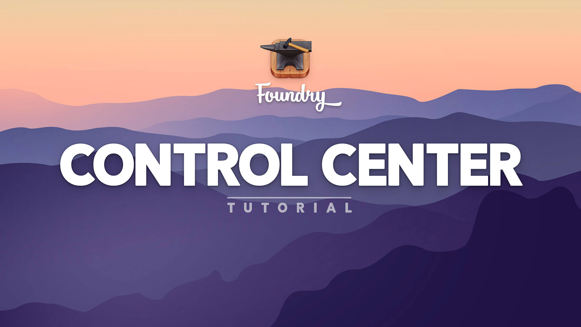 Foundry 3 Control Center tutorial video.